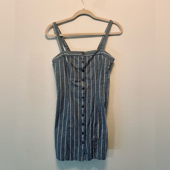 Denim fabric mini dress - Picture 5 of 5